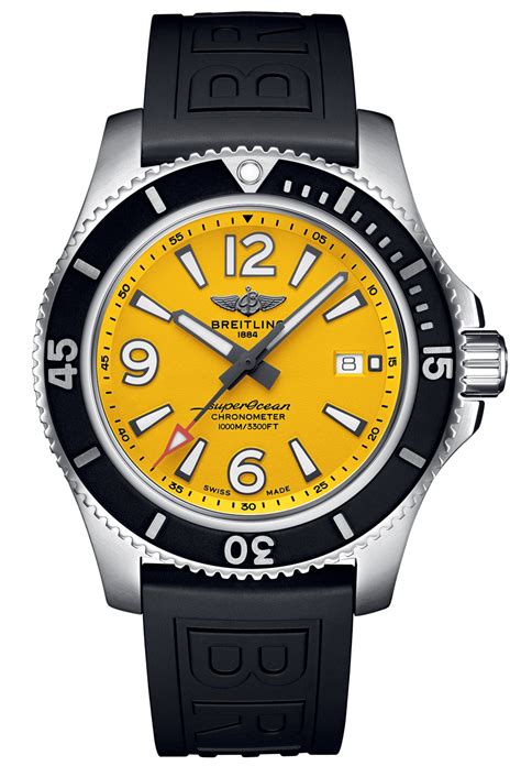 breitling superocean black and yellow|breitling superocean watch price.